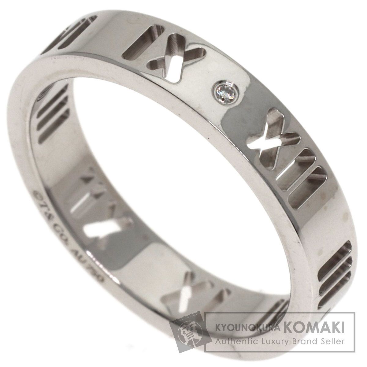 TIFFANY&Co. ティファニー アトラス 4P ダイヤモンド リング・指輪 K18WG レディース [中古]