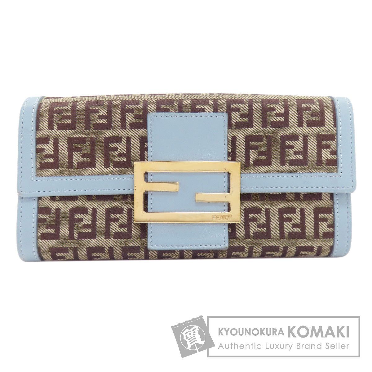 FENDI フェンディ ズッキーノ柄 長財布（小銭入れあり） キャンバス レディース [中古]