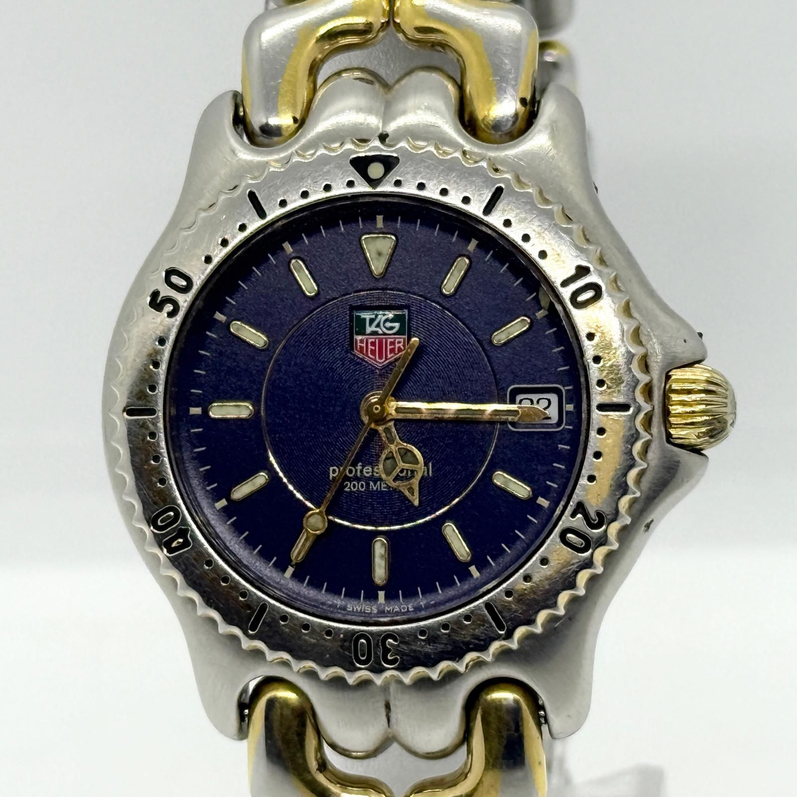 TAG HEUER タグホイヤー セル プロフェッショナル200M WG1227 ネイビー QZ メンズ 腕時計 稼働品