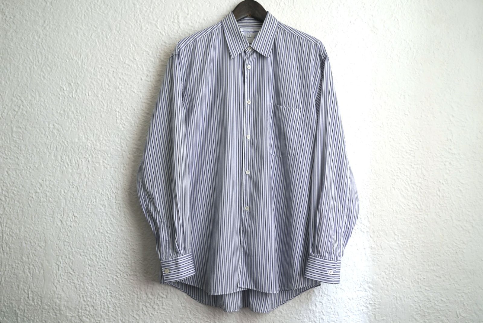 FOREVER WIDE CLASSIC コットンポプリンストライプレギュラーカラーシャツ / COMME des GARCONS SHIRT(コムデギャルソンシャツ)