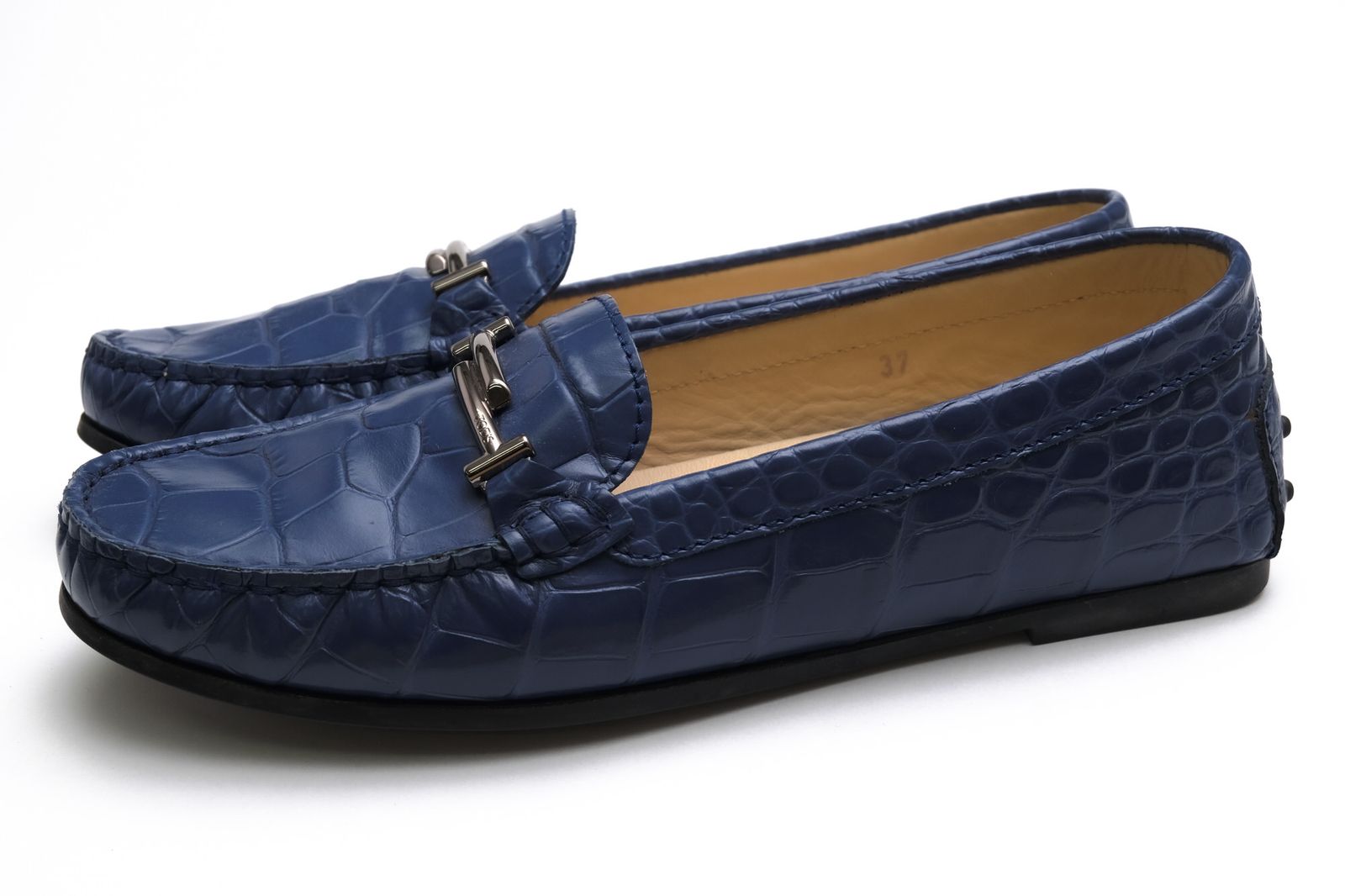 トッズ／TOD'S ビットローファー シューズ 靴 レディース 女性 女性用 レザー 革 本革 ブルー 青 XXW74B0V800WENU822 CITY GOMMINO 74B DOPPIA T MINI WEN TEMPESTA ダブルT金具 スリッポン