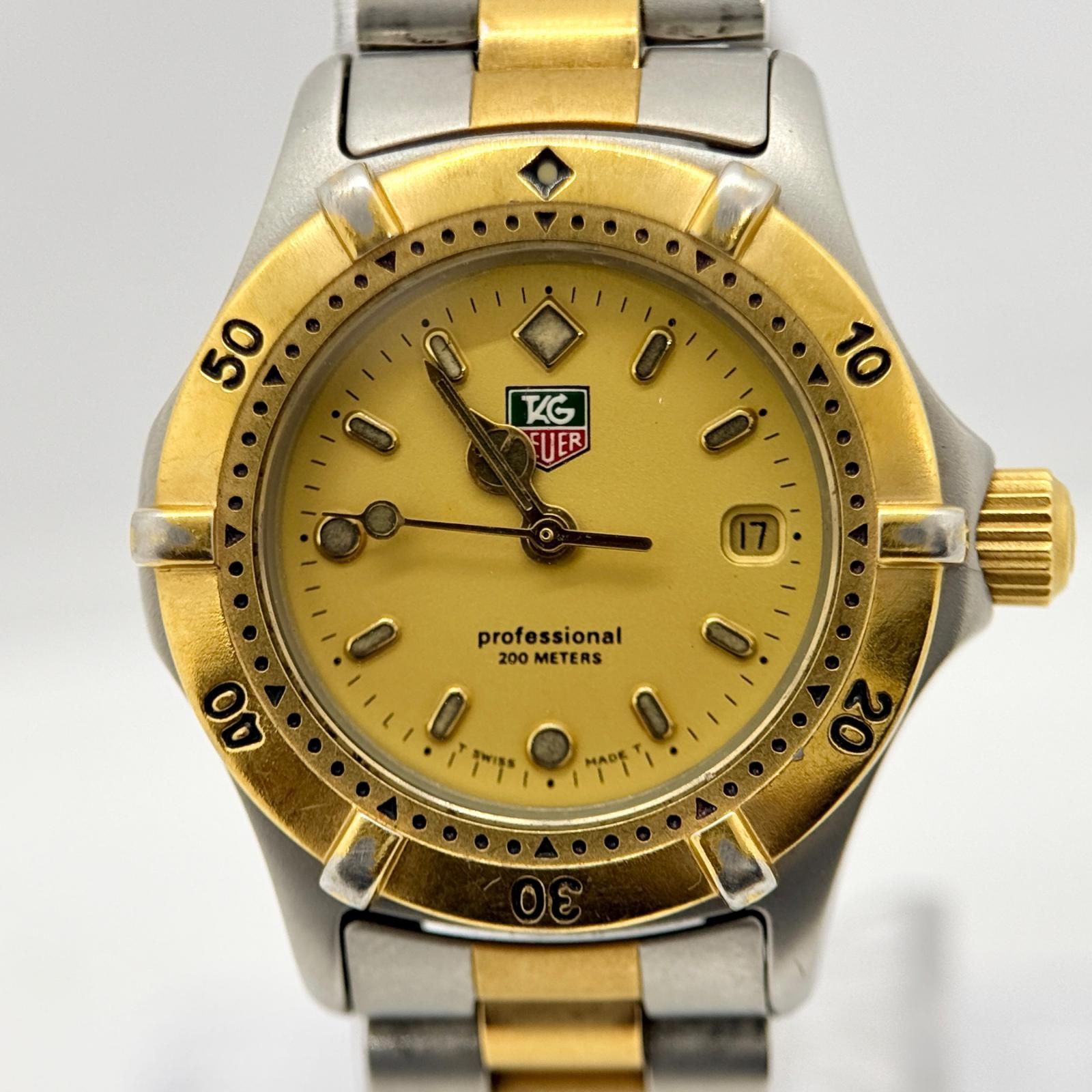 TAG HEUER タグホイヤー プロフェッショナル 200M WE1420-R ゴールド QZ レディース 腕時計 訳あり