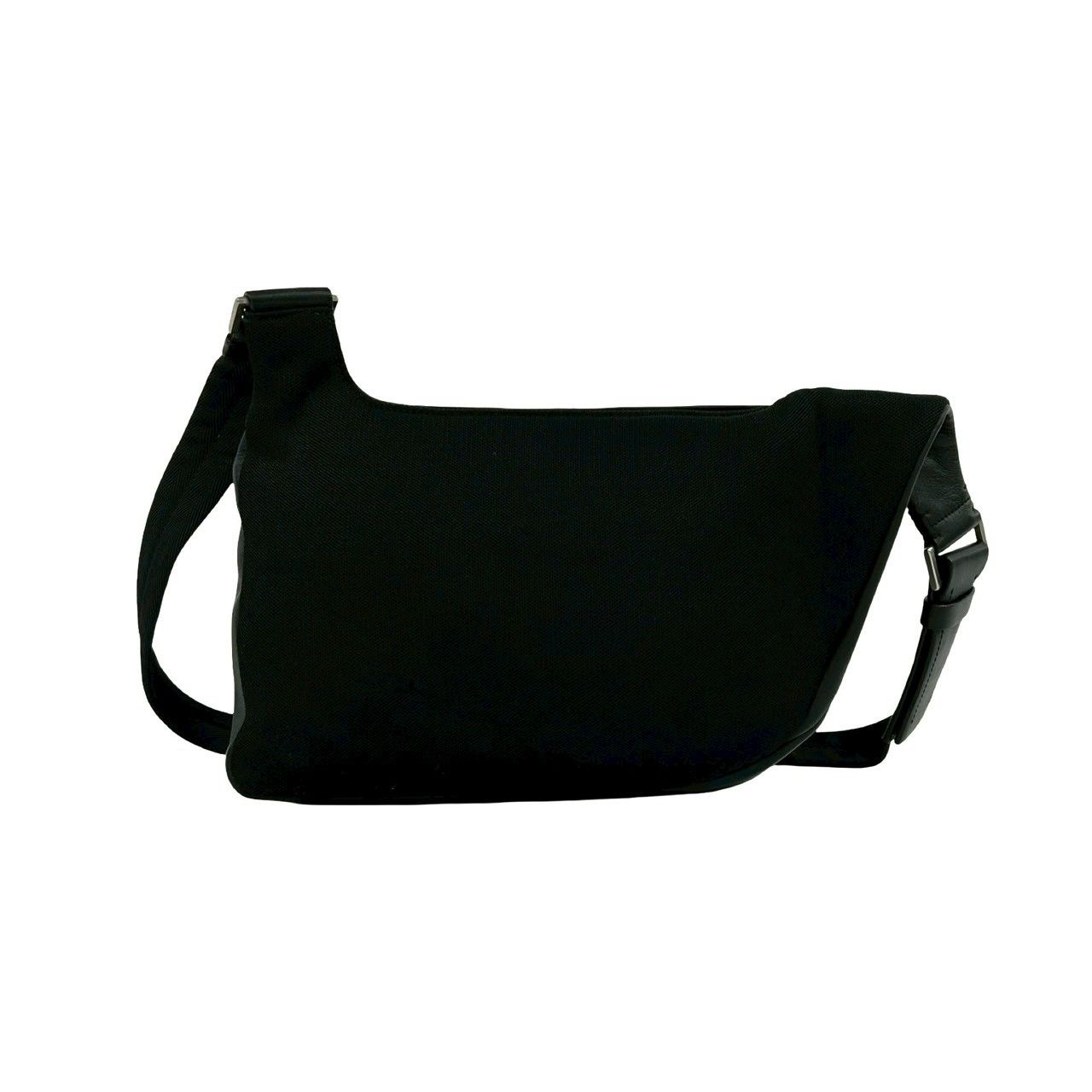 極 美品 PRADA プラダ ロゴ 金具 レザー 本革 ナイロン ショルダー 
