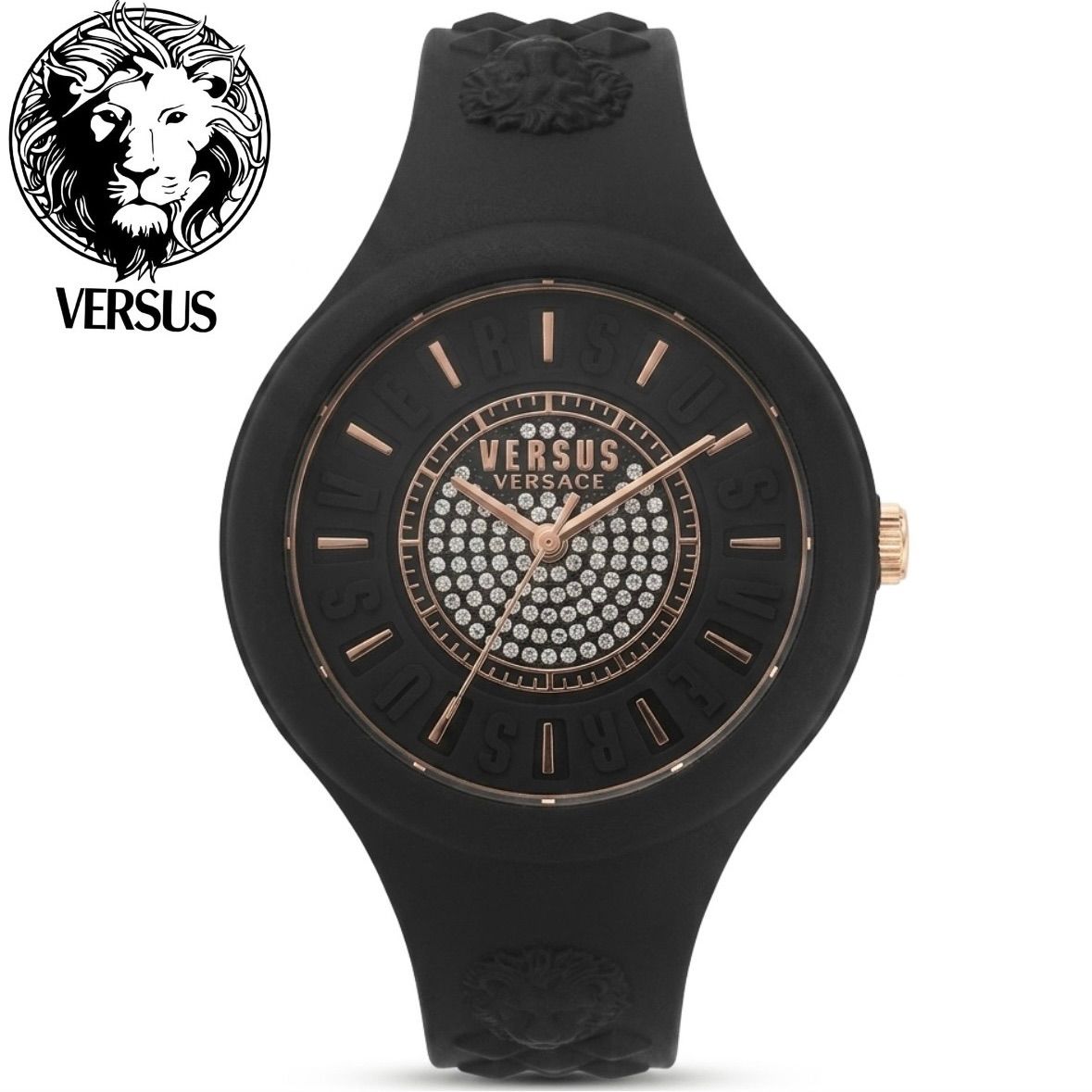 【稼働品】Versus Versace ヴェルサス ヴェルサーチ Fire Island ファイアーアイランド 腕時計 シリコン VSPOQW21