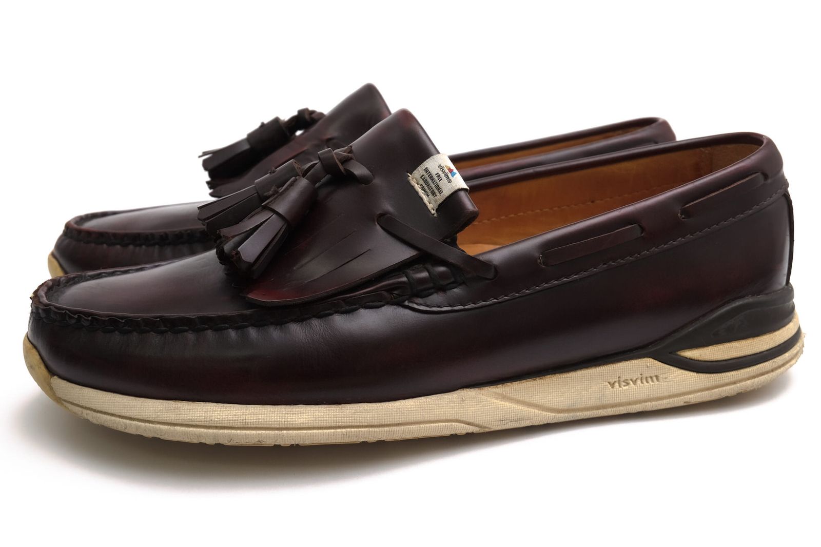 ビズビム／VISVIM タッセルローファー シューズ 靴 メンズ 男性 男性用 レザー 革 本革 レッド ブラウン 赤 茶 V10007005-03 Fabro Folk Loafer スリッポン