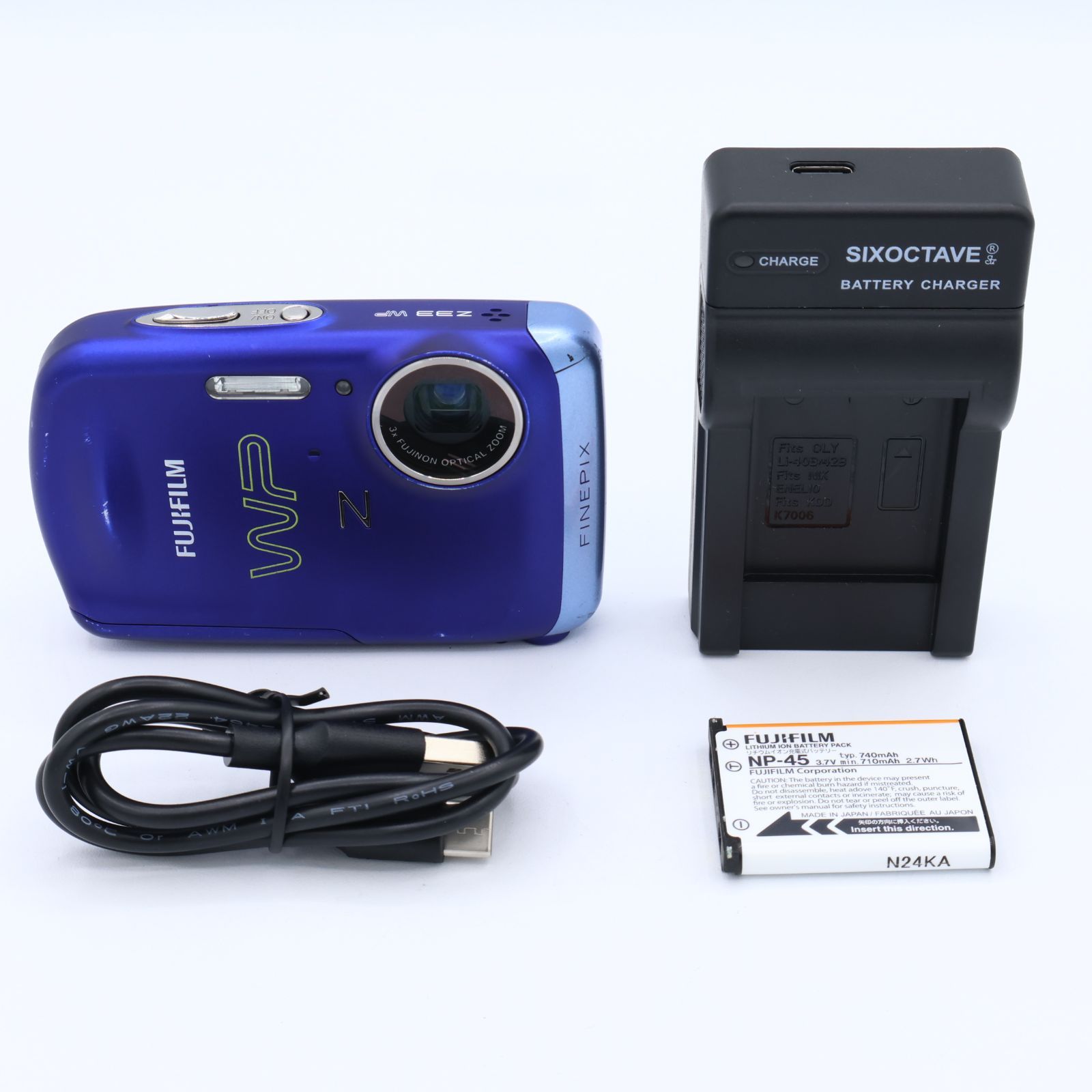 FUJIFILM フジフィルム デジタルカメラ FinePix(ファインピックス) Z33WP 1000万画素 ズーム光学3倍 ブルー FX-Z33 #260523_9S751191