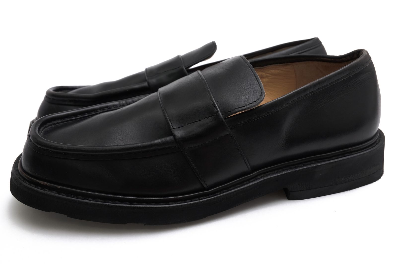 パラブーツ／Paraboot コインローファー ペニーローファー シューズ 靴 メンズ 男性 男性用 レザー 革 本革 ブラック 黒 17 014 98 ラバーソール グッドイヤーウェルト製法