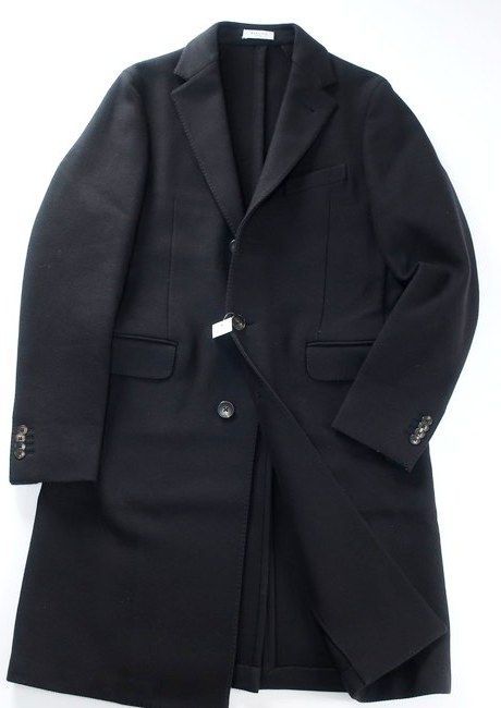 極美品 ボリオリ BOGLIOLI チェスターコート/国内正規品/ ネイビー 48（5737)bjijj