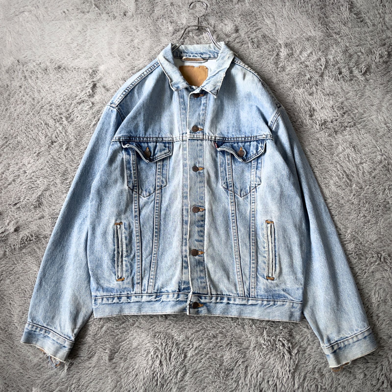 【希少】90s USA製 Levi's リーバイス 70507 デニムジャケット 527刻印 インディゴブルー ビッグサイズ