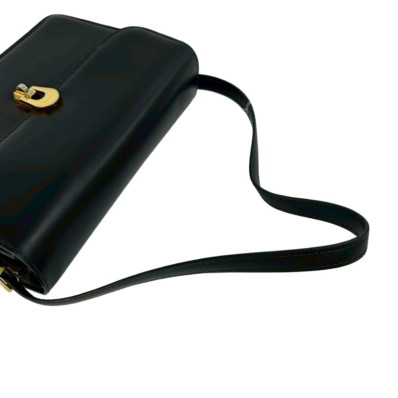 極 美品 希少品 保存袋付き CELINE セリーヌ ロゴ 金具 刻印 レザー 本 
