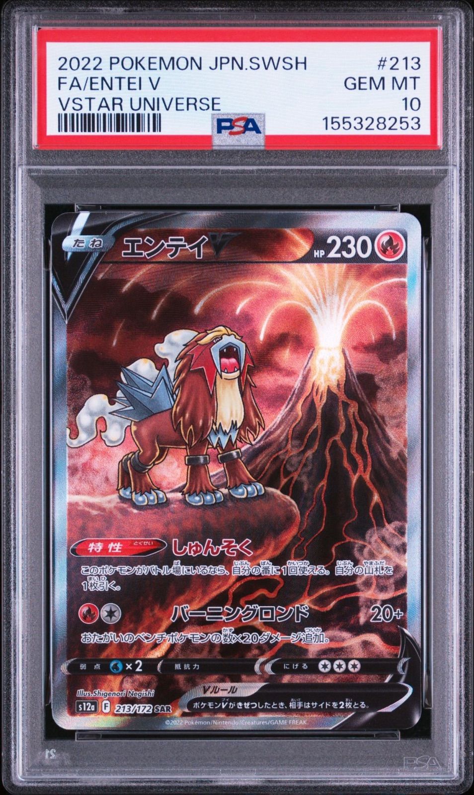 PSA10】 3連番 エンテイV スイクンV ライコウV SAR VSTARユニバース