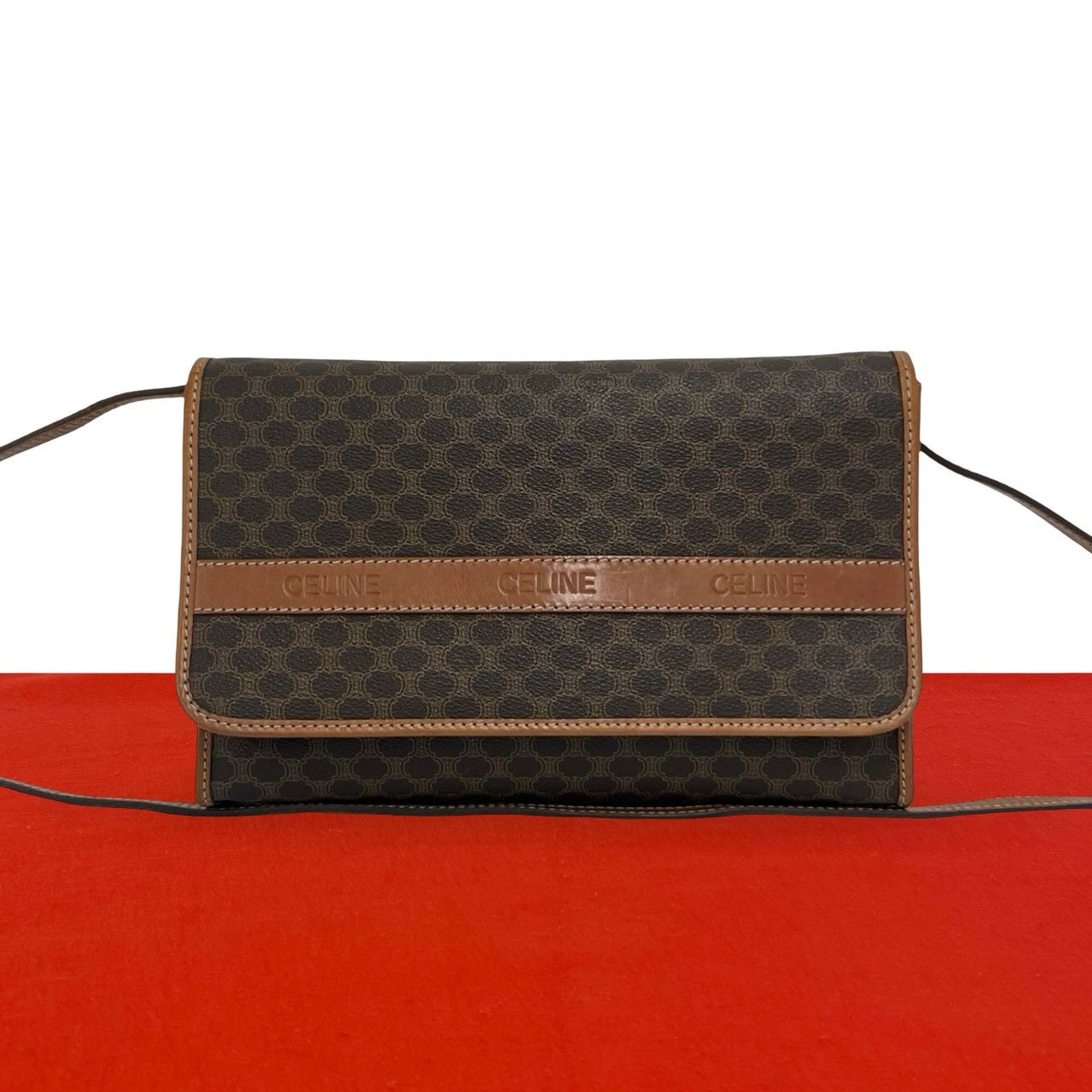 極 美品 CELINE セリーヌ ヴィンテージ マカダム ブラゾン トリオンフ 