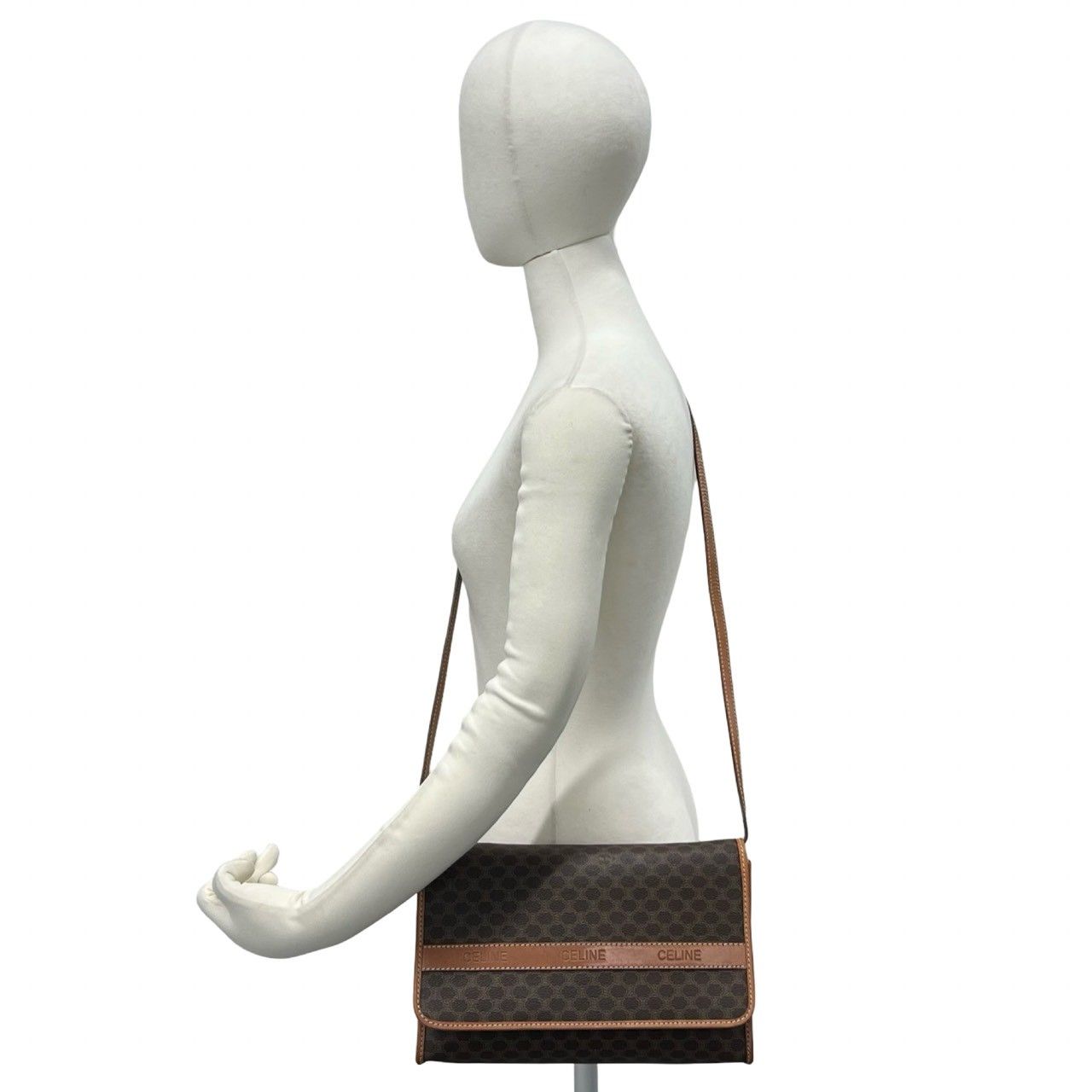 極 美品 CELINE セリーヌ ヴィンテージ マカダム ブラゾン トリオンフ 