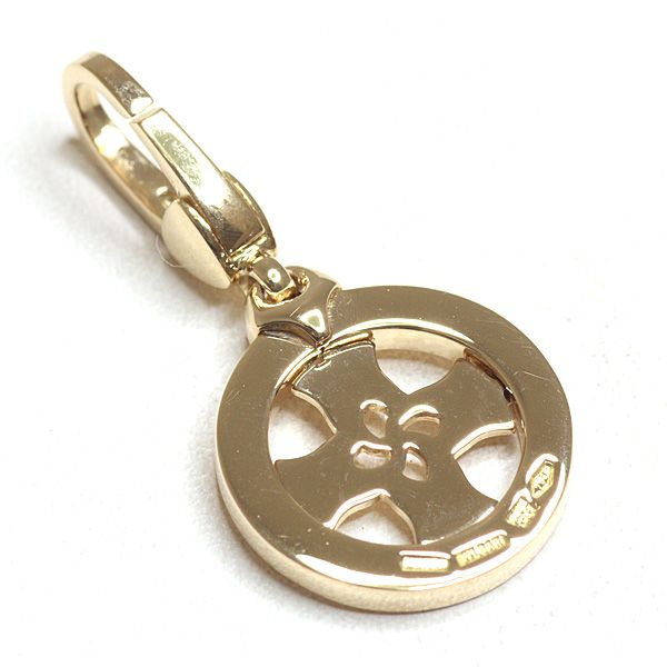 ブルガリ BVLGARI チャーム ペンダントトップ クロス ミニトンド YG