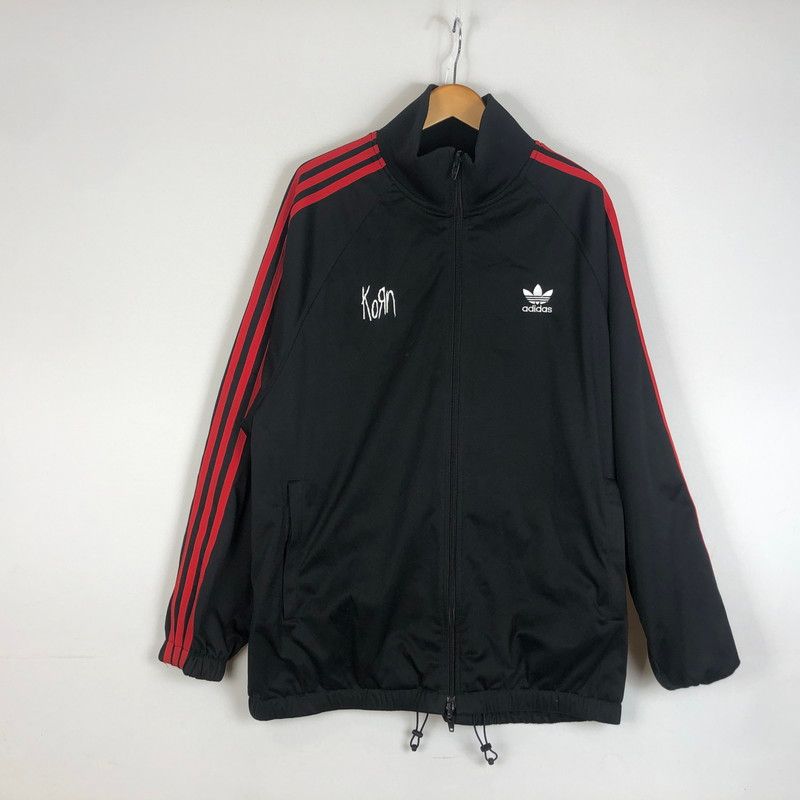 【中古品】 ADIDAS アディダス × KORN コーン 別注 コラボ TRACK TOP JG1341 トラック トップ 長袖 トップス 【148-260609-sa-08-tei】