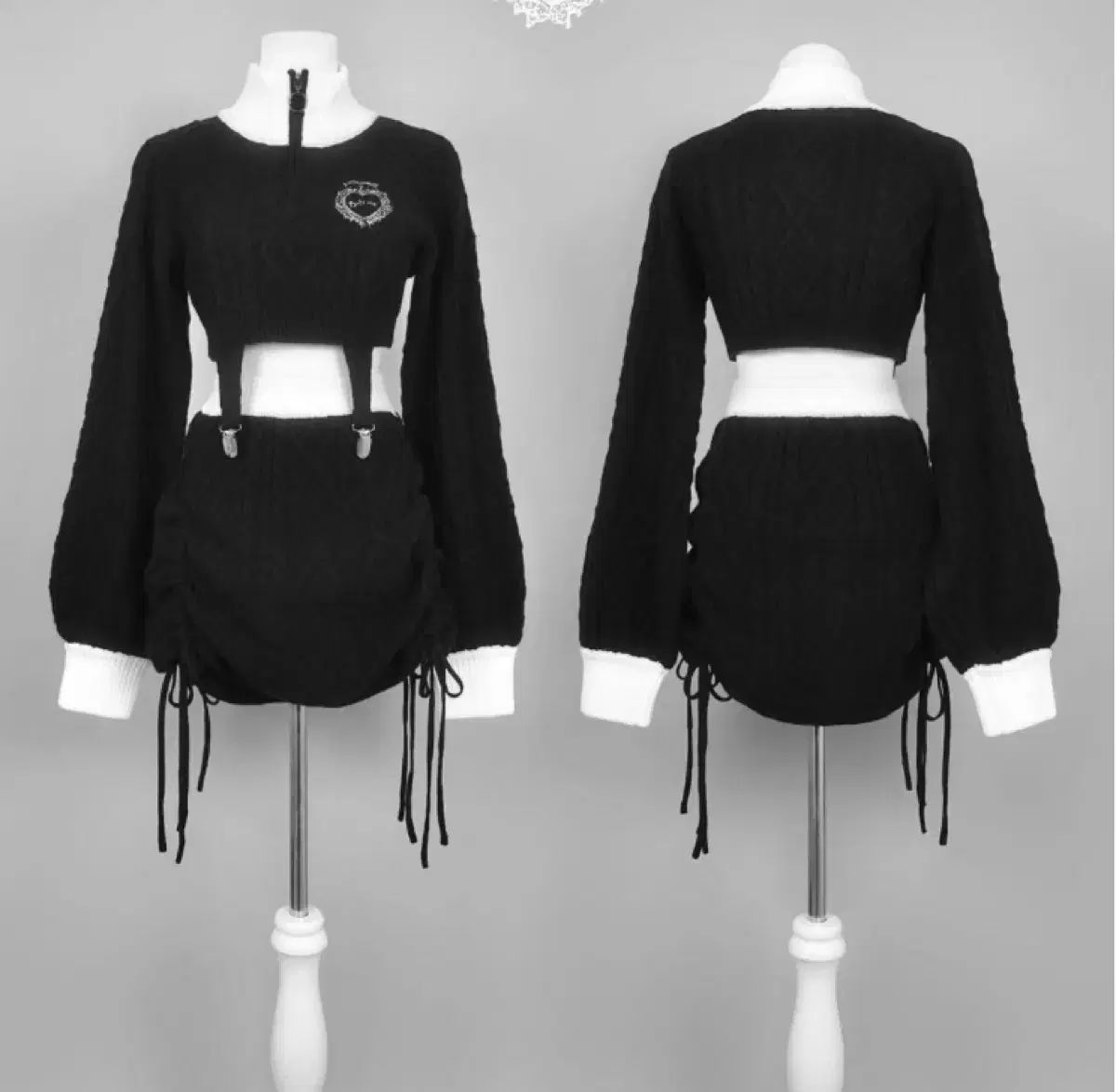 Dimmoire 딤모아르 ニット セットアップ ブラック M