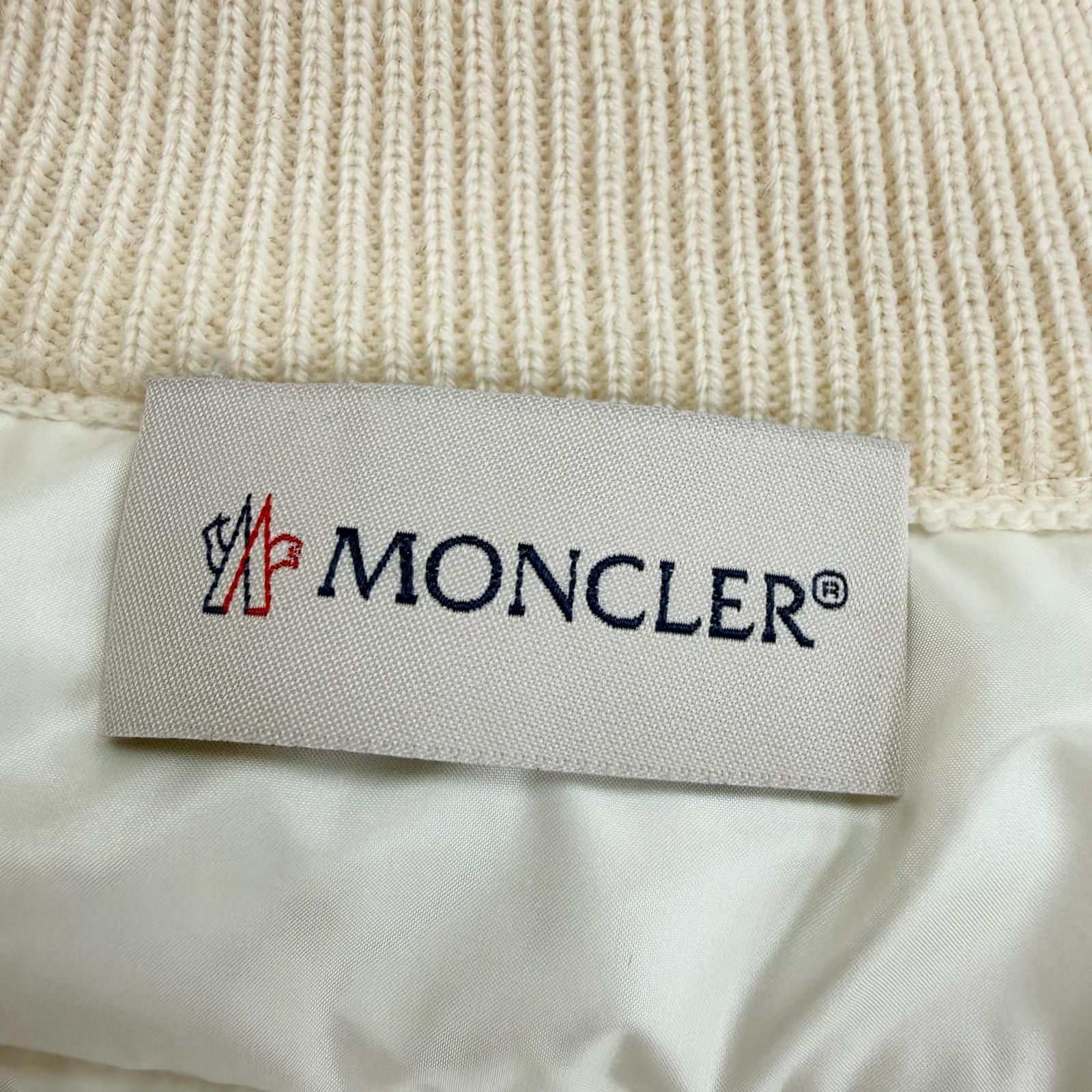 極美品☆MONCLER モンクレール 2023年製 ロゴワッペン ニット切替 