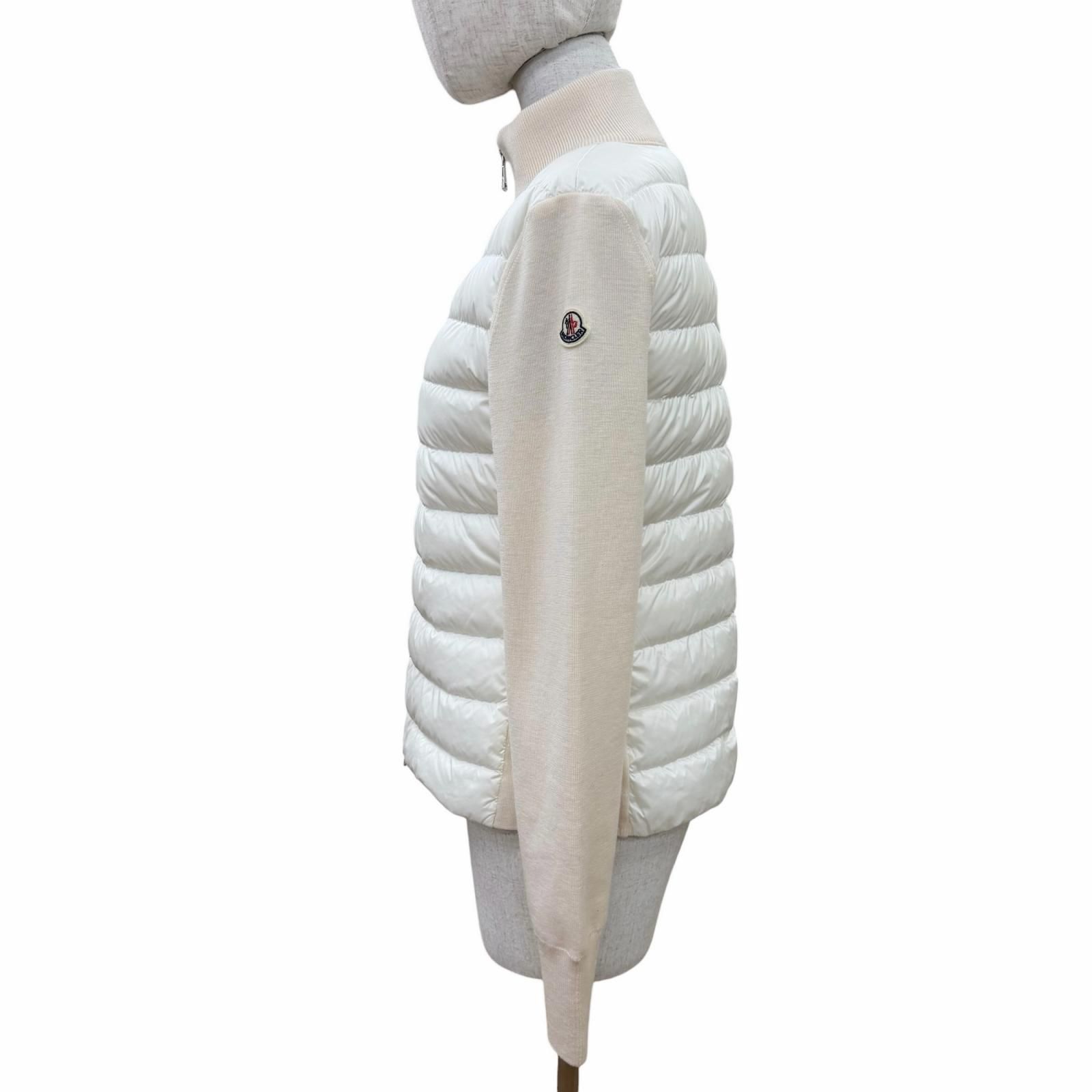 極美品☆MONCLER モンクレール 2023年製 ロゴワッペン ニット切替 
