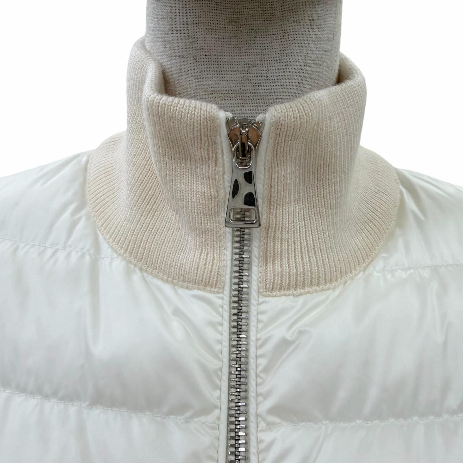 極美品☆MONCLER モンクレール 2023年製 ロゴワッペン ニット切替 