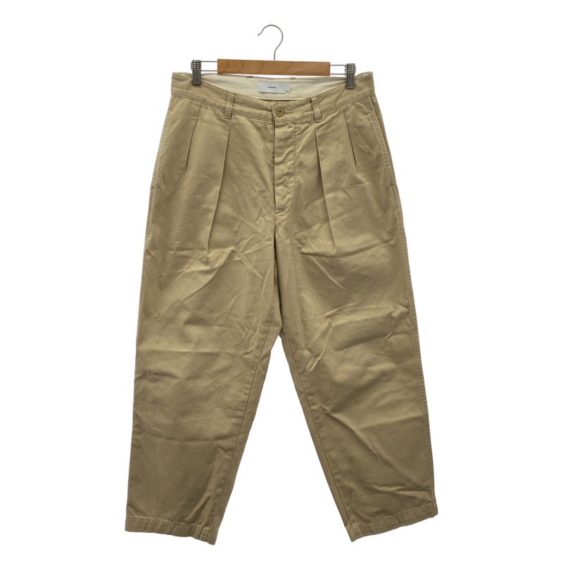中古】Graphpaper Suvin Chino Tuck Tapered Pants ベージュ サイズ1
