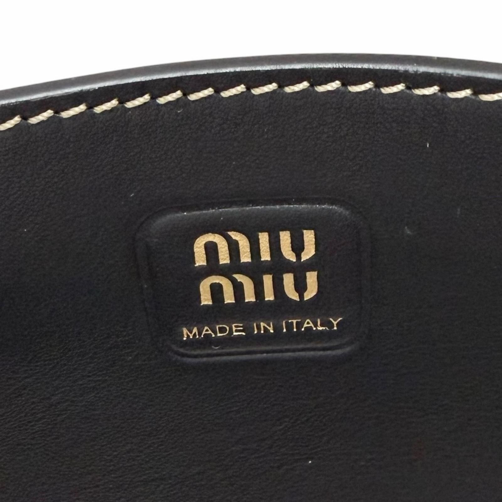 未使用品△MIUMIU ミュウミュウ 5BA281 IVY アイビー レザー ロゴ 2WAY 
