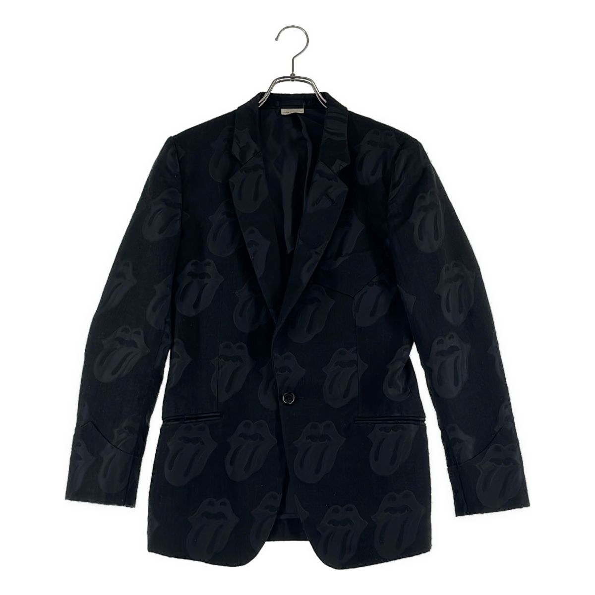 COMME des GARCONS HOMME PLUS / コムデギャルソンオムプリュス | 2006SS | ローリングストーンズ リップタン ジャガード テーラードジャケット | S | ブラック | メンズ