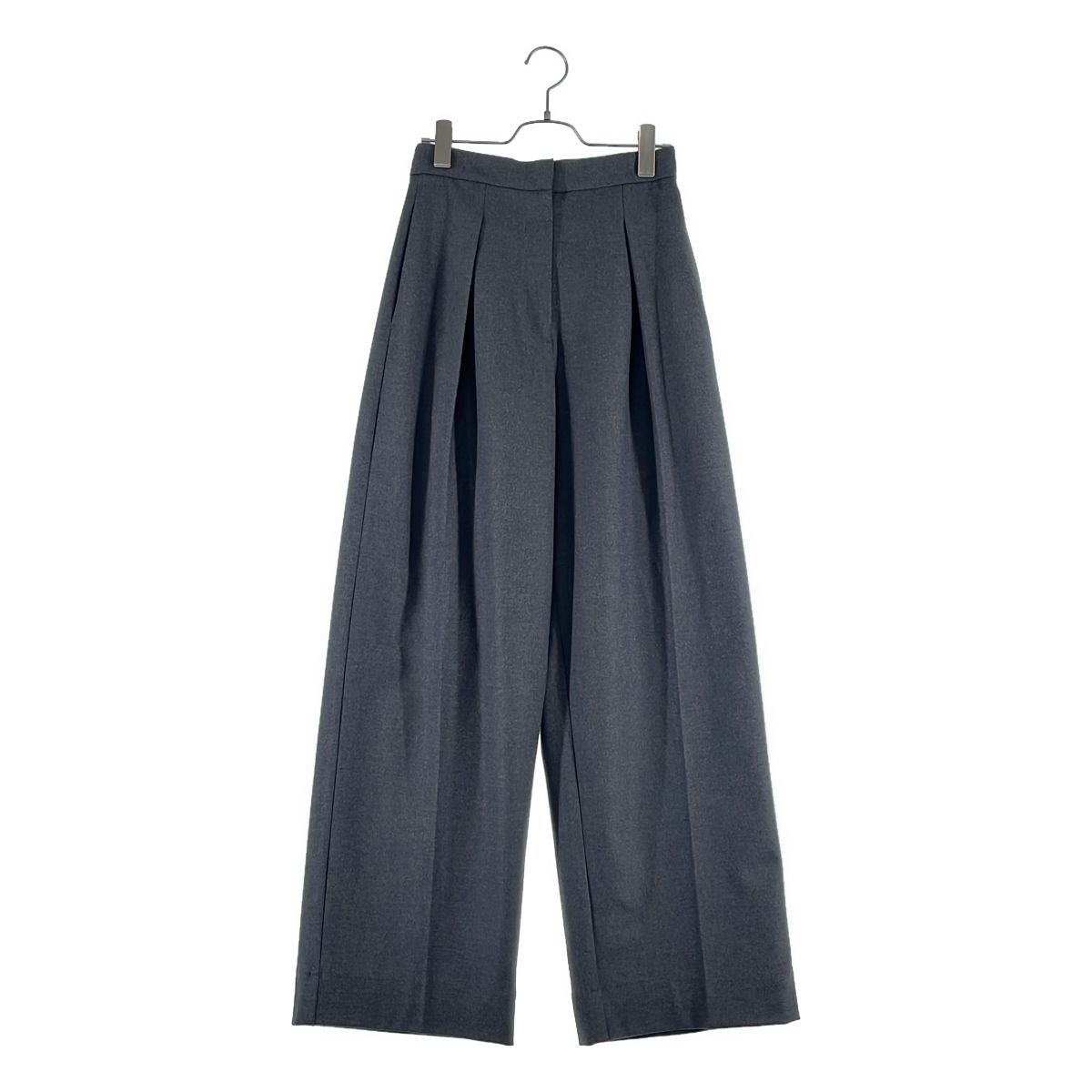 immatereal / イマテリアル | 2025AW | relax tuck soft wool pants ウール ワイドスラックス | F | グレー | レディース