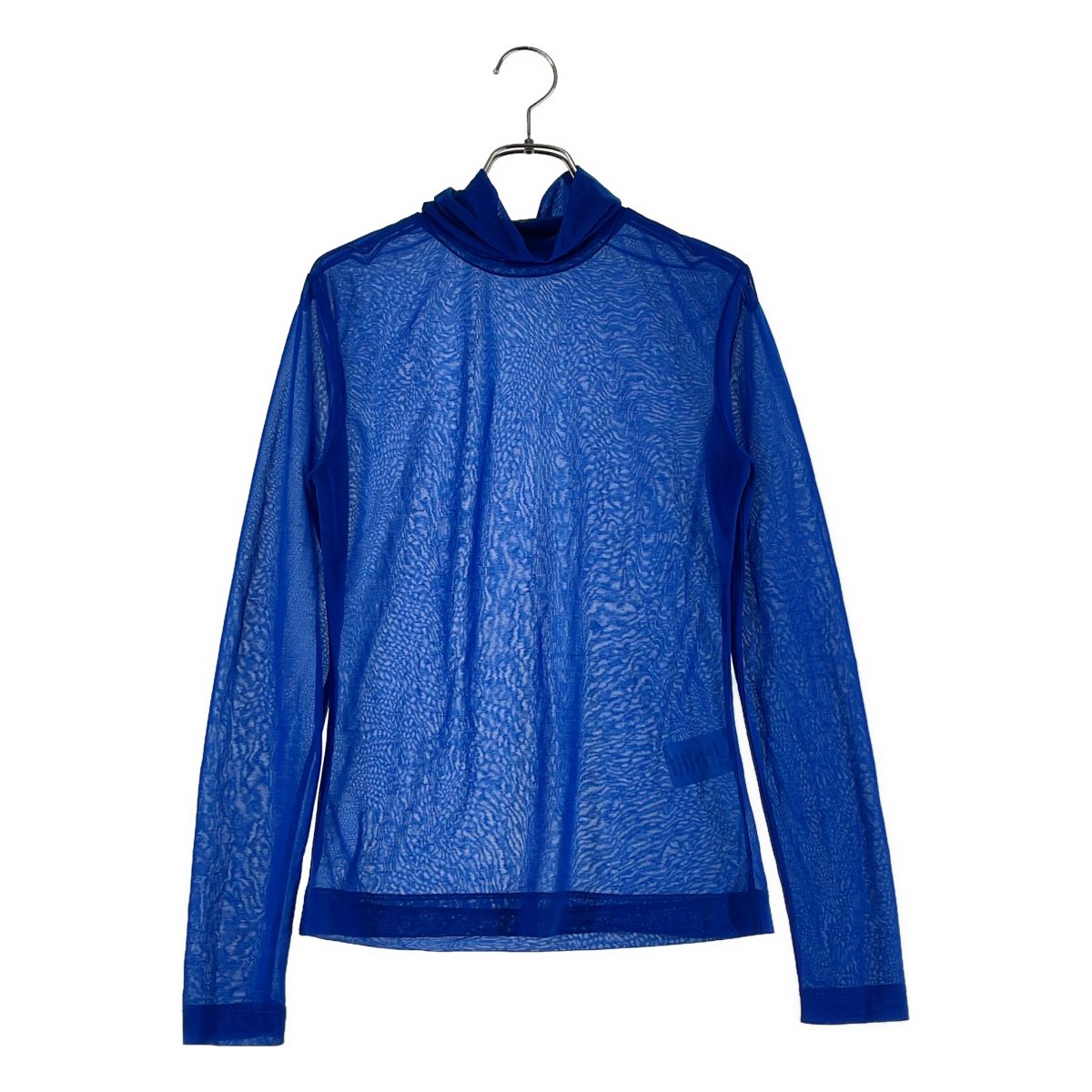 DRIES VAN NOTEN / ドリスヴァンノッテン | シアー ラメ ハイネック カットソー | S | ブルー | レディース