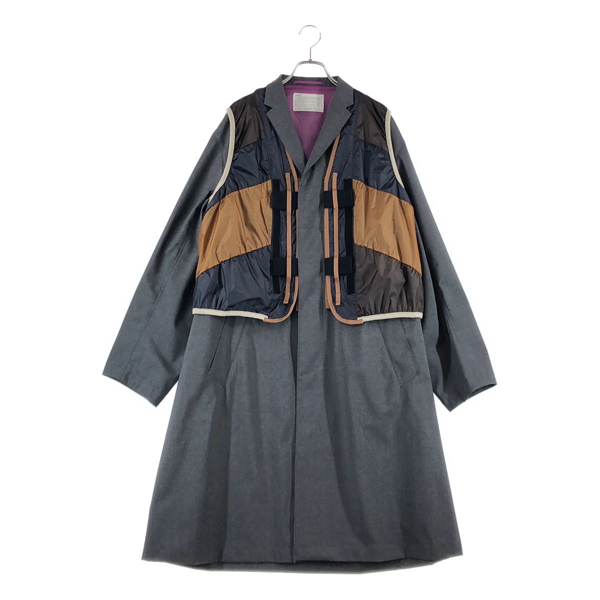 美品】 kolor / カラー | 2024SS | 異素材 ベストドッキング ステン 