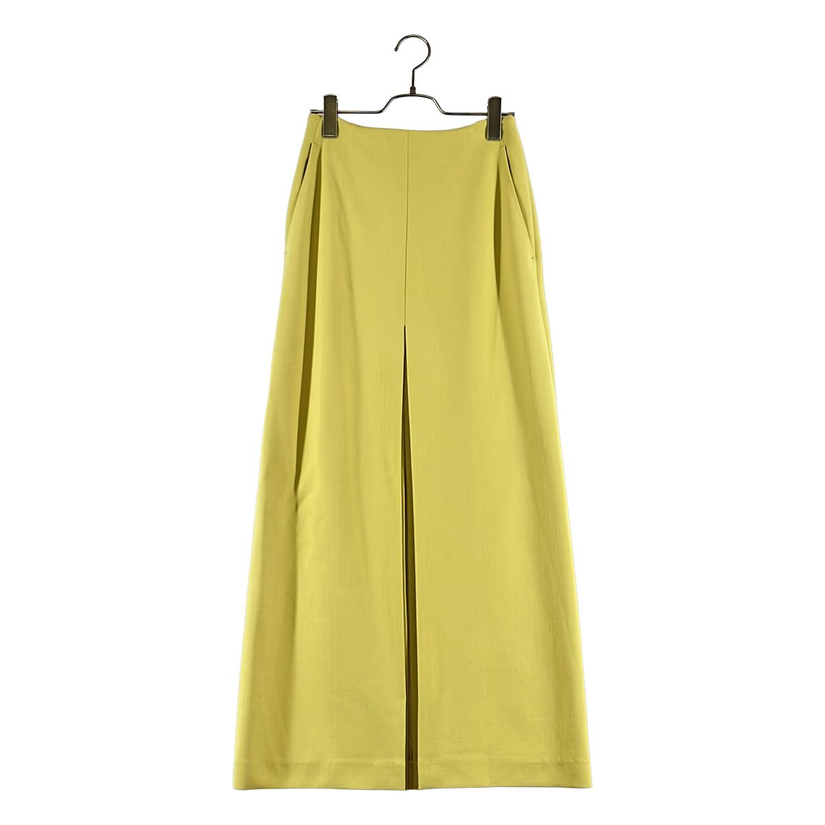 【美品】 AURALEE / オーラリー | 2025AW | TENSE WOOL DOUBLE CLOTH SLIT SKIRT / バックジップ スリット スカート | 0 | LIME | レディース
