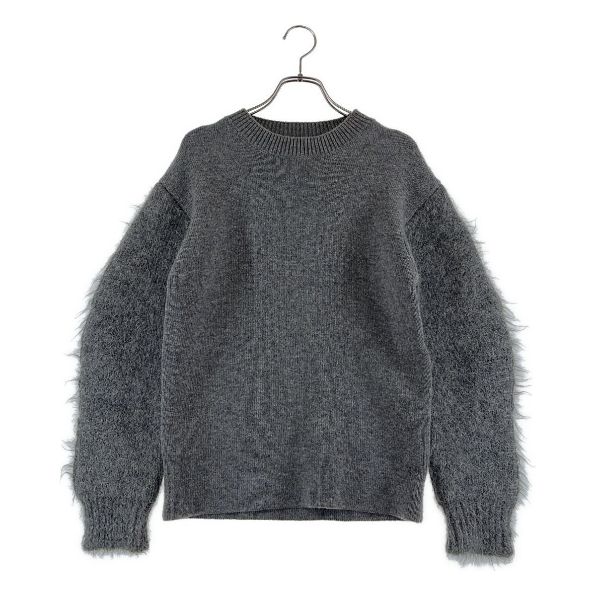 【美品】 JIL SANDER / ジルサンダー | 2022AW | ウール カシミヤ リラックスフィット ニット | 32 | グレー | レディース
