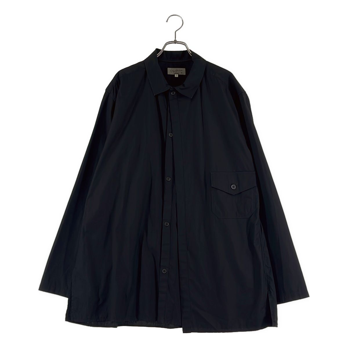 YOHJI YAMAMOTO POUR HOMME / ヨウジヤマモトプールオム | 2018SS | コットン レイヤードシャツ | 4 | ブラック | メンズ