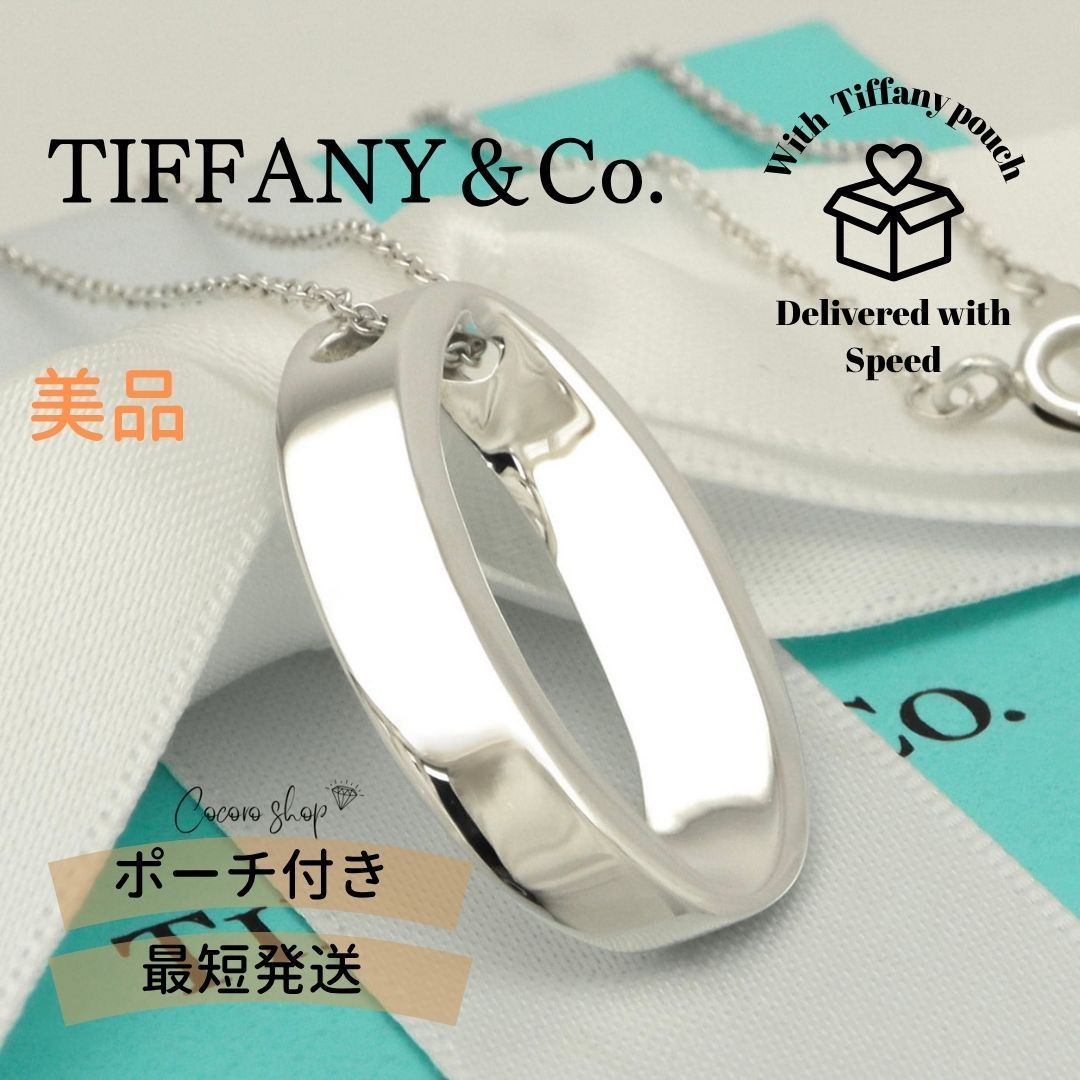 【美品】ティファニー TIFFANY&Co. ジオメトリック オーバル ネックレス AG925