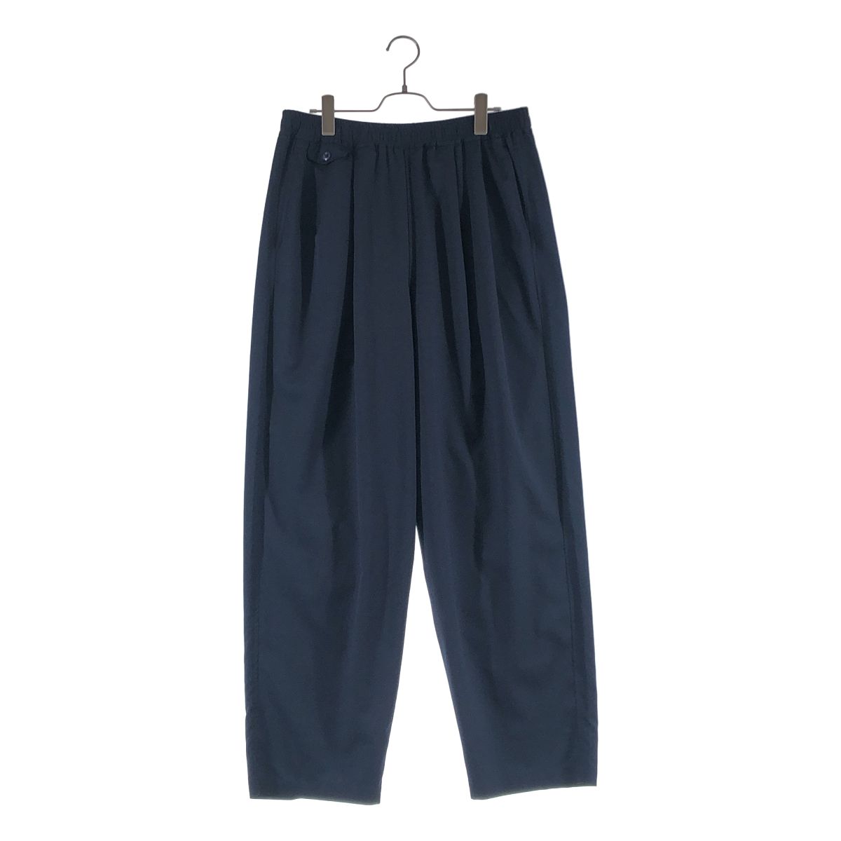 【美品】 FreshService / フレッシュサービス | COOLFIBER TWO TUCK EASY PANTS / ドローストリング イージーパンツ | L | ネイビー | メンズ