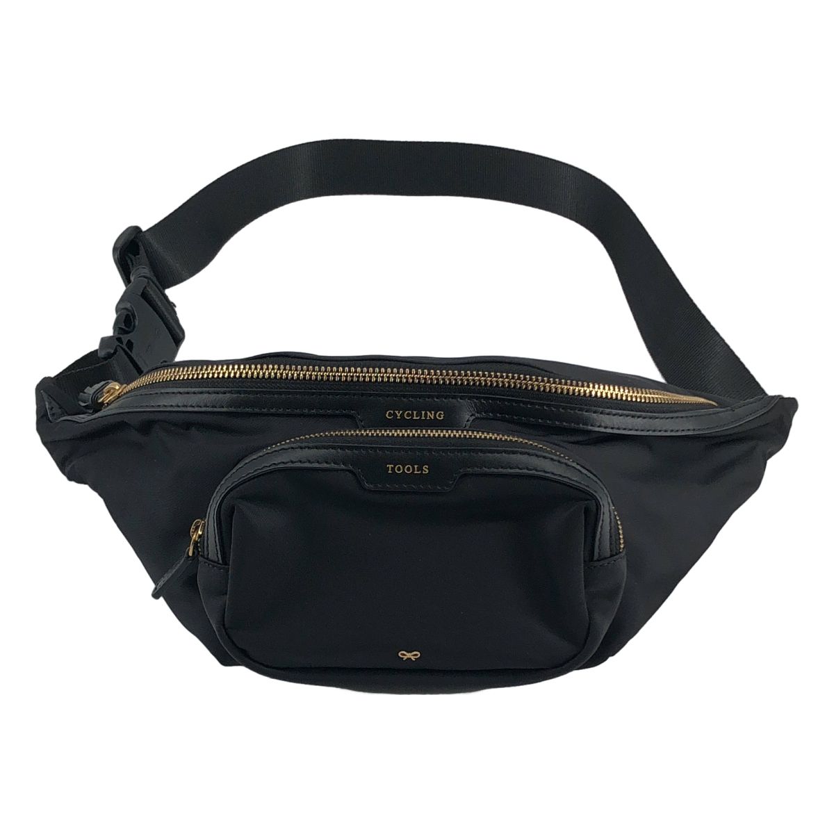 【美品】 ANYA HINDMARCH / アニヤハインドマーチ | ナイロン ボディバッグ | ブラック | レディース