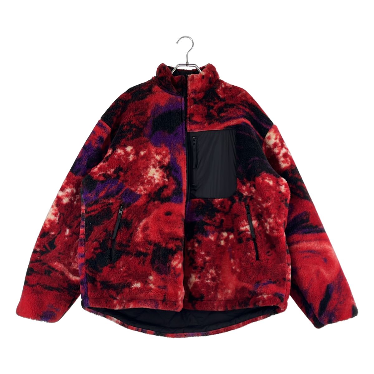 S'YTE YOHJI YAMAMOTO / サイトヨウジヤマモト | ×TAION / REVERSIBLE QUILTED RED PRINTED FLEECE JACKET フリースジャケット | 2 | レッド | メンズ