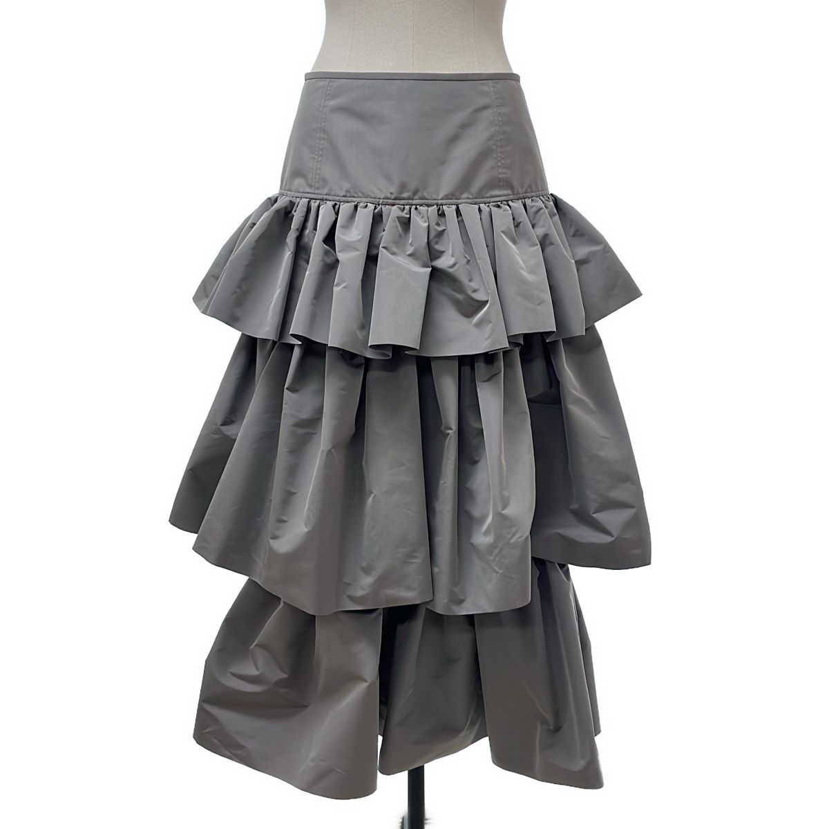 【美品】 BLAMINK / ブラミンク | 2025AW | FALL フリルティアードスカート | 36 | グレー | レディース