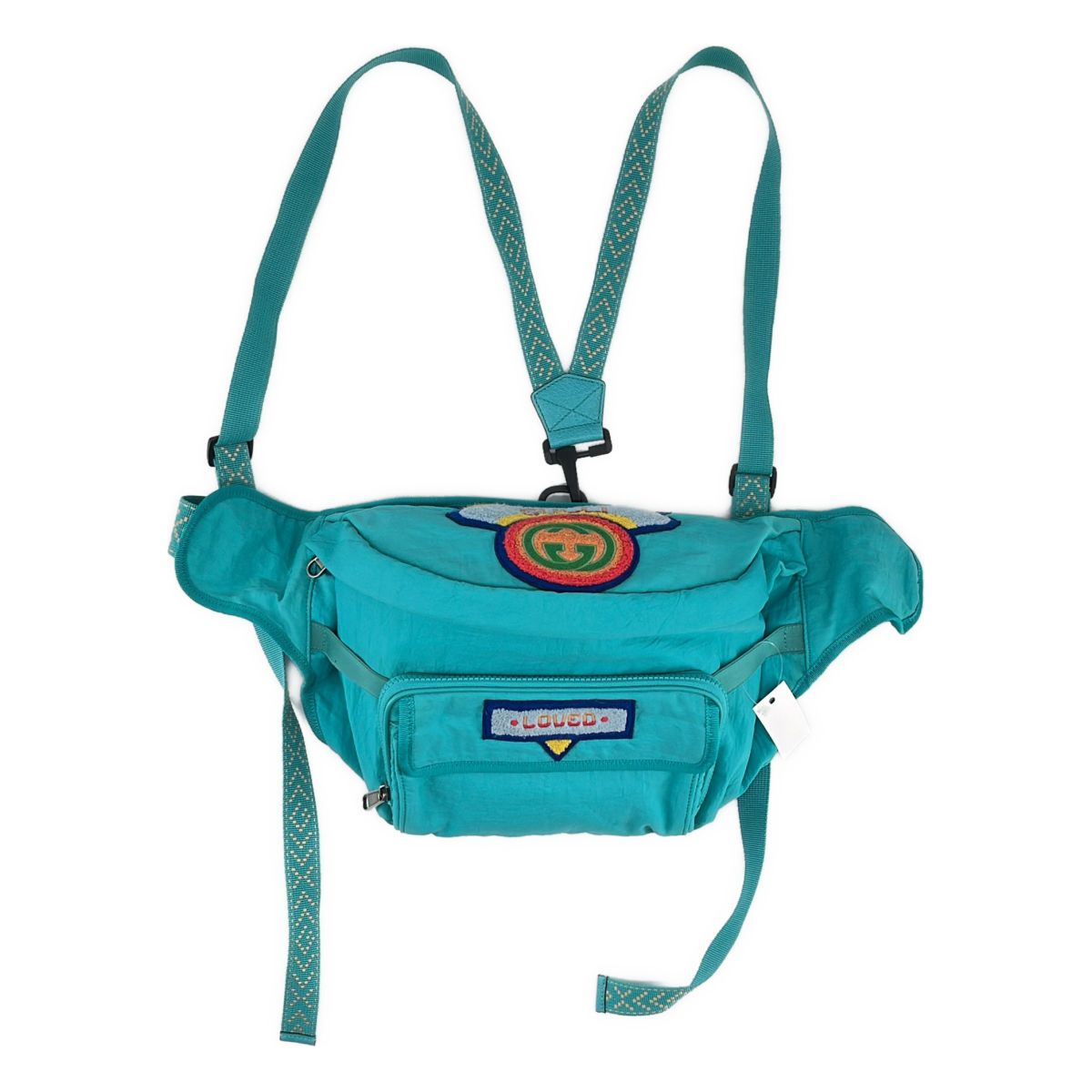 GUCCI / グッチ | 2WAY テリークロス パッチ ウエストバッグ ボディバッグ / 536842 | グリーン系 | レディース