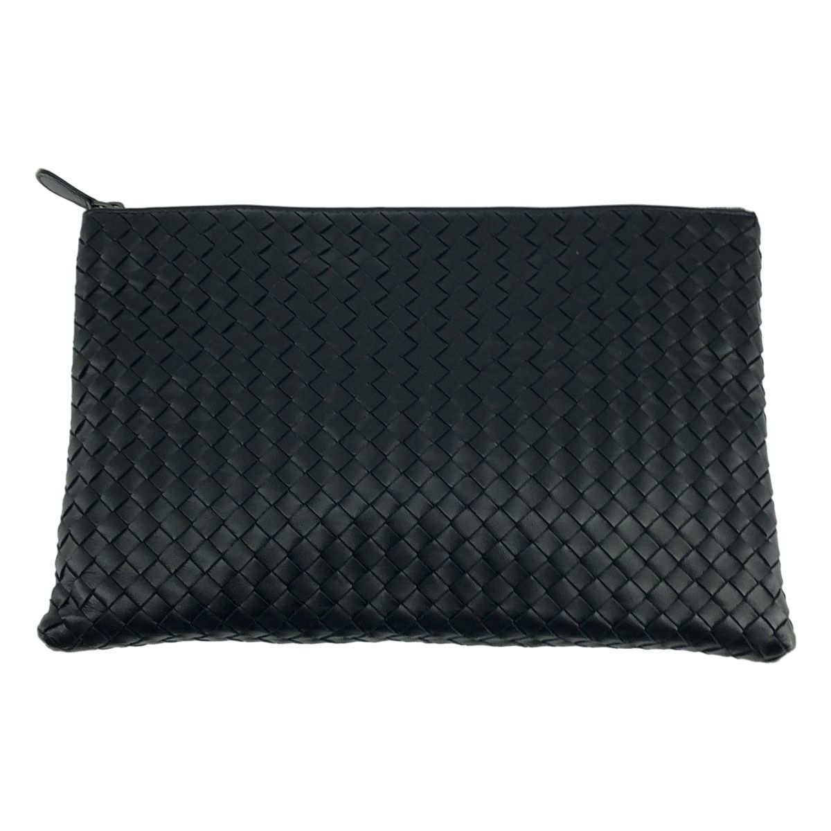 BOTTEGA VENETA / ボッテガヴェネタ | イントレチャート レザー クラッチバッグ | ブラック | メンズ