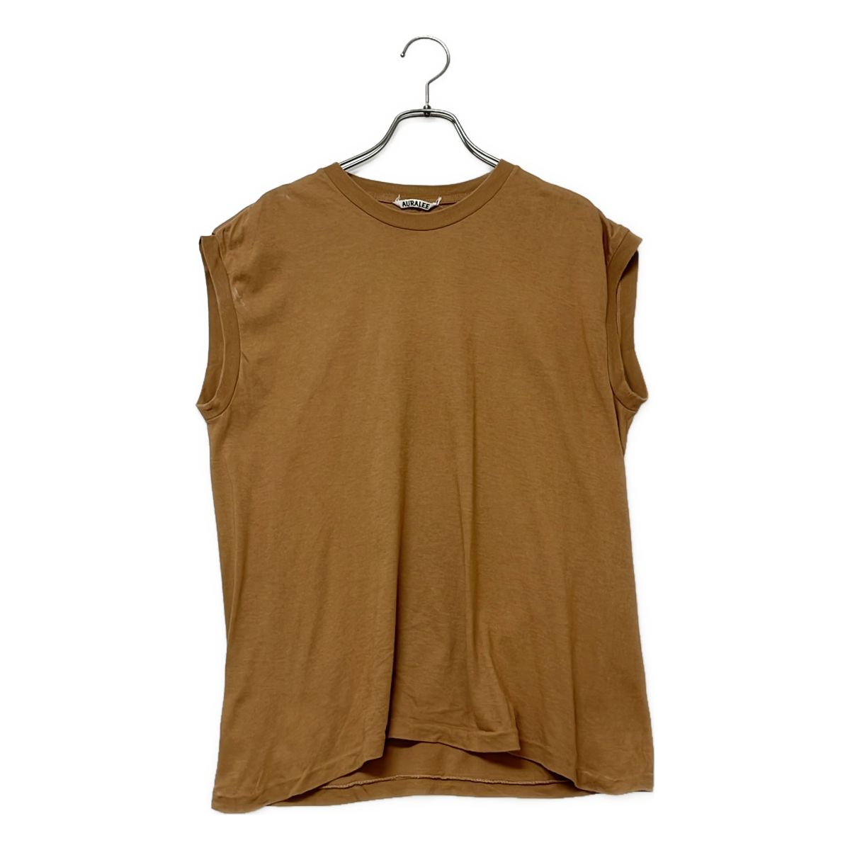 AURALEE / オーラリー | SEAMLESS CREW NECK SLEEVELESS ノースリーブ カットソー | 1 | ブラウン | レディース