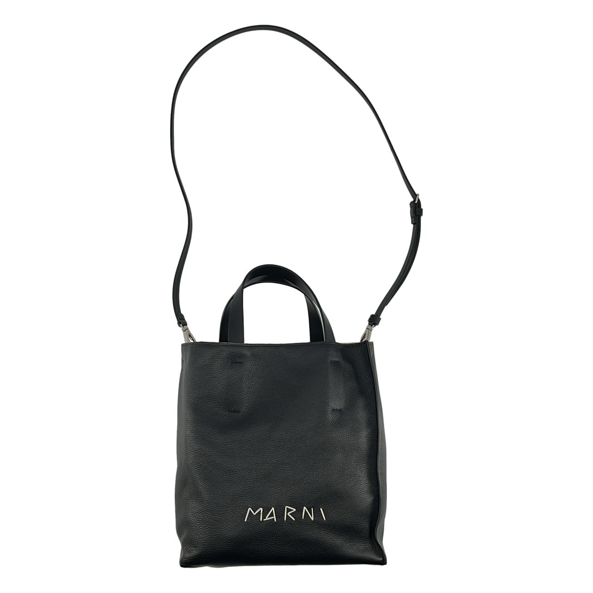 【美品】 MARNI / マルニ | 2024AW | MUSEO SOFT SMALL 2way レザー トートバッグ | ブラック | レディース