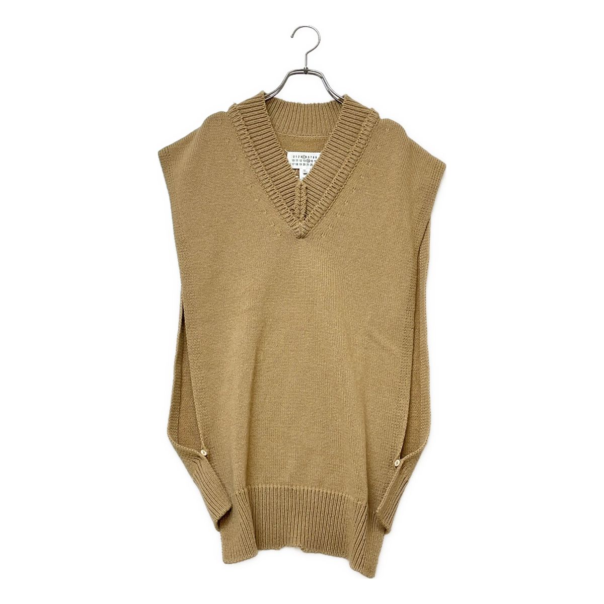 【美品】 Maison Margiela / メゾンマルジェラ | 2023AW | ミドルゲージシェットランド ニットベスト | XS | ベージュ | メンズ