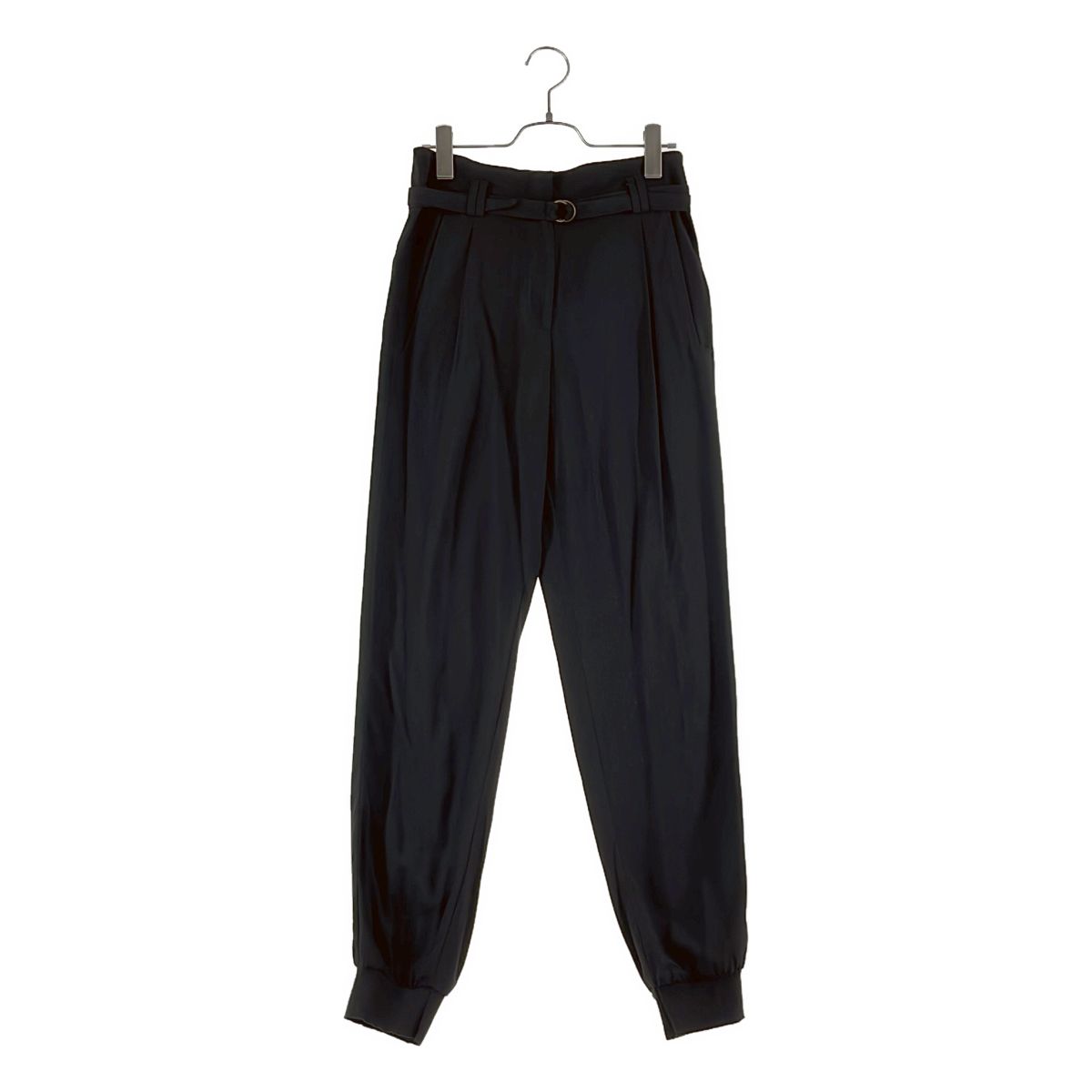 MM6 Maison Martin Margiela / エムエムシックスメゾンマルタンマルジェラ | 2011AW | レーヨン混 タック ジョガーパンツ | 40 | ブラック | レディース