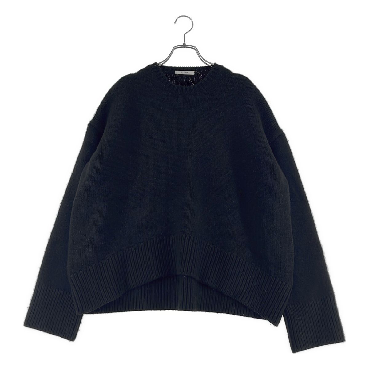 CELINE / セリーヌ | by Phoebe Philo フィービー / カシミヤ100% チャンキー クルーネックニット | XS | ブラック | レディース