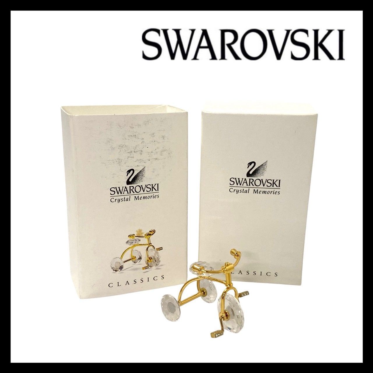 Y【SWAROVSKI】三輪車 クリスタル クラシック メモリーズ ライン 
