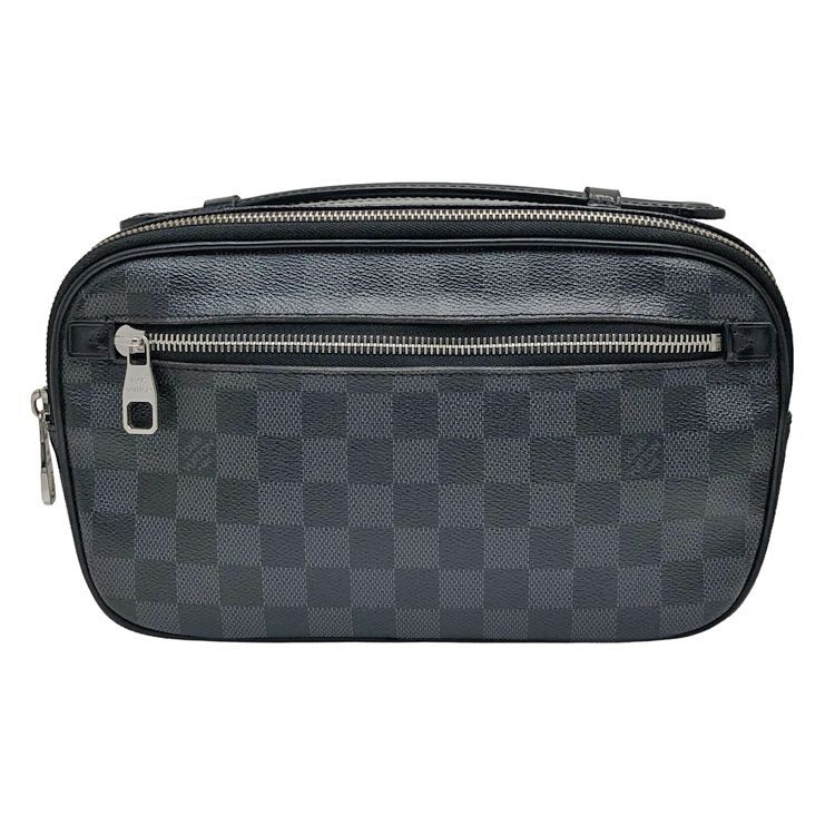 LOUIS VUITTON ルイヴィトン グラフィット アンブレール N41289 ショルダー バッグ ボディバッグ レザー ブラック メンズ