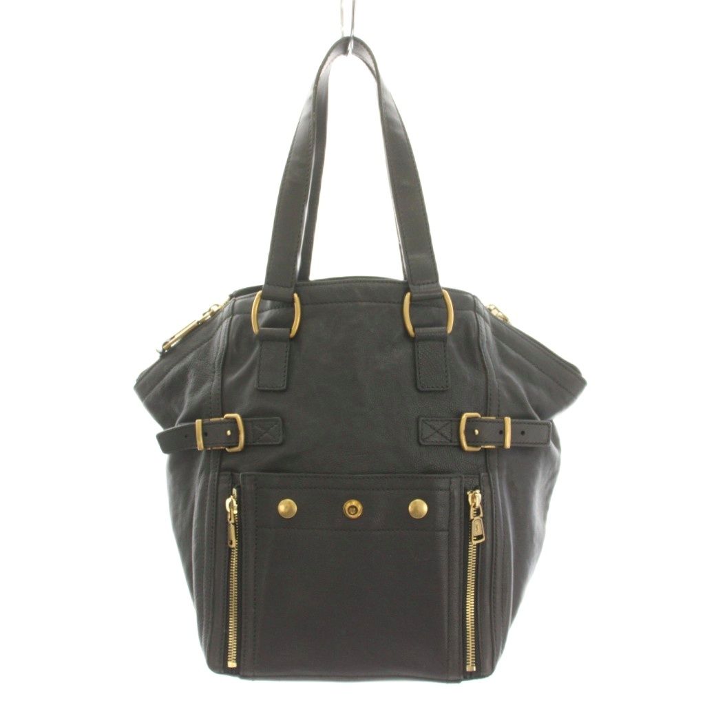 イヴサンローランリヴゴーシュ YVES SAINT LAURENT rive gauche ダウンタウン トートバッグ レザー ブラック ダークグレー 202649 /YM ●D ■OH 13,797円