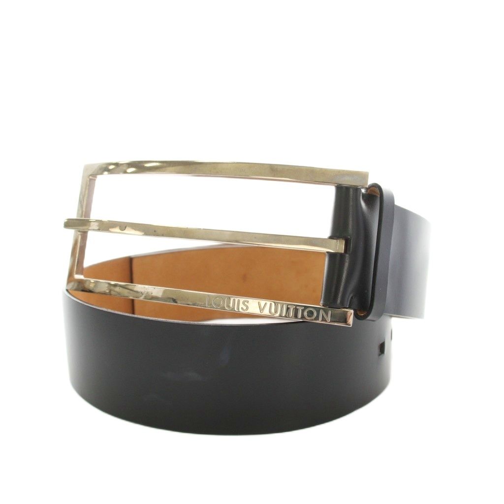 ルイヴィトン LOUIS VUITTON ベルト レザー 67cm 黒 ブラック /YM ■OH ●D