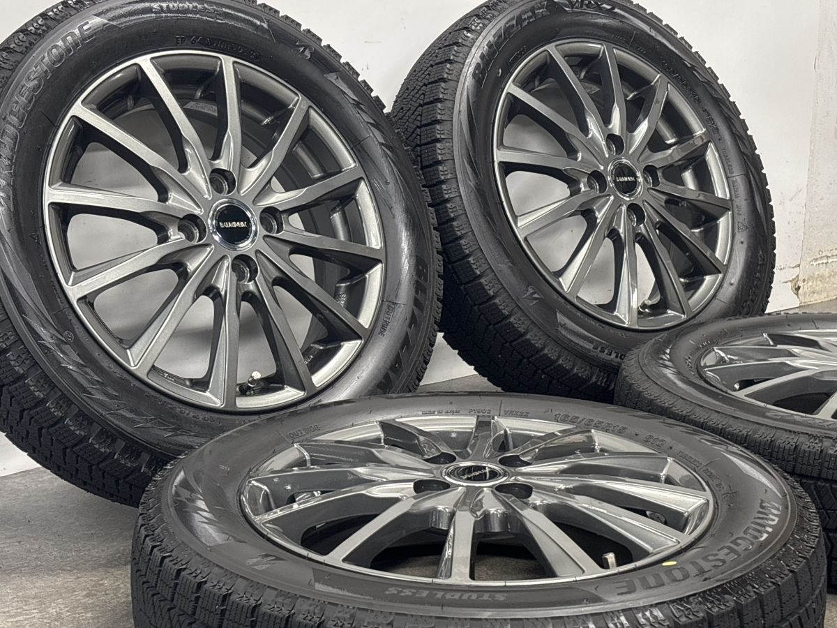 バリ溝 美品】バルミナ 15in 4.5J +48 PCD100 ブリヂストン ブリザック