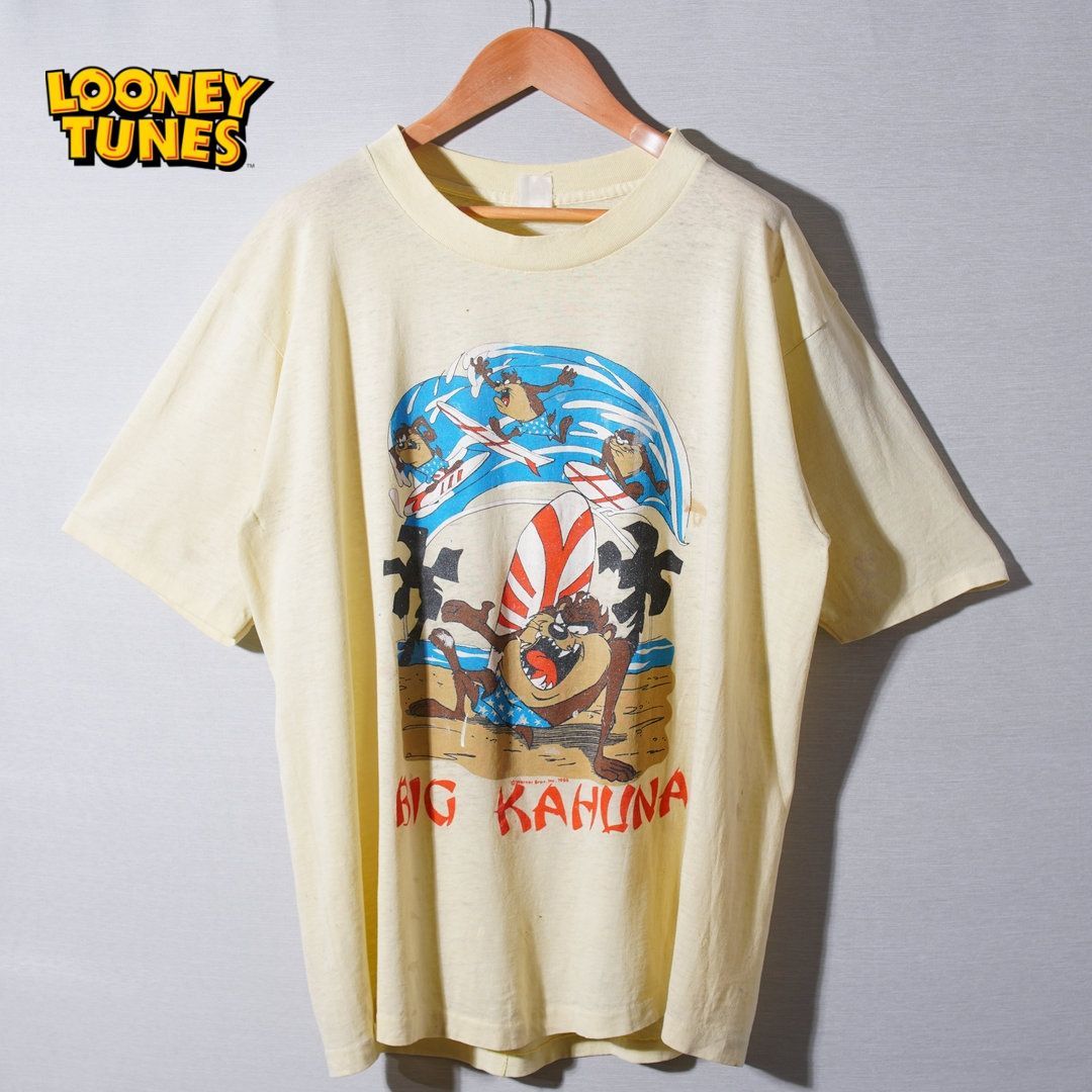 80s ルーニーテューンズ Looney Tunes タズマニアンデビル Tシャツ L 1986年製 USA製 タズ 雰囲気系 ヴィンテージ Vintage ストリート アメカジ 古着 T223